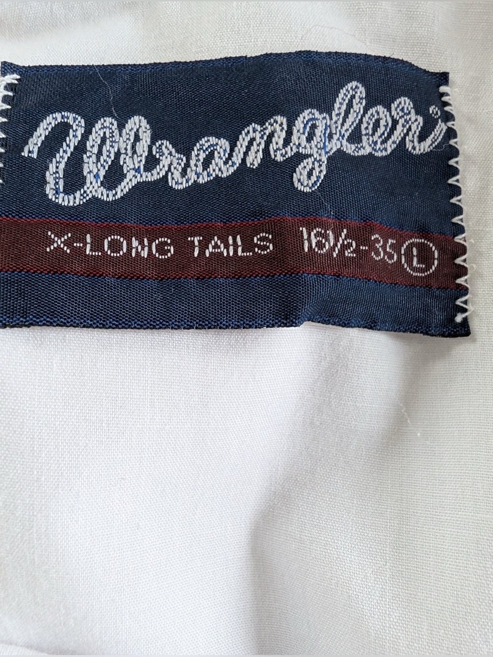 Vintage Wrangler Men's White Pearl Snap Button Down Shirt Size 16.5-35/Large - Picture 6 of 11